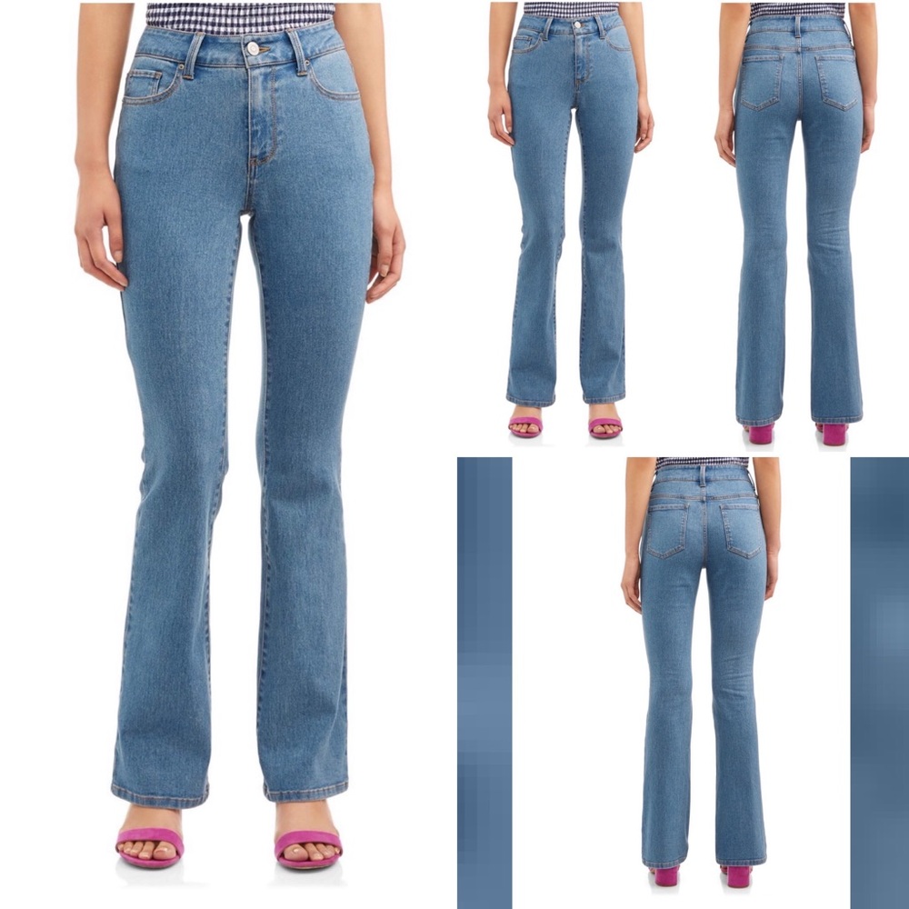 Mid Rise  Boot Cut Jeans
